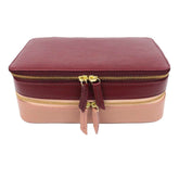 Porta Joias Olga Burgundy Liso com Algodão Doce Liso Pronta Entrega