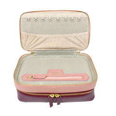 Porta Joias Olga Algodão Doce Liso com Burgundy Liso Pronta Entrega