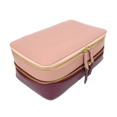 Porta Joias Olga Algodão Doce Liso com Burgundy Liso Pronta Entrega