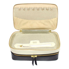 Porta Joias Olga Preto Paris com Off White Lesard Pronta Entrega