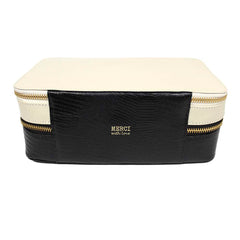 Porta Joias Olga Preto Paris com Off White Lesard Pronta Entrega