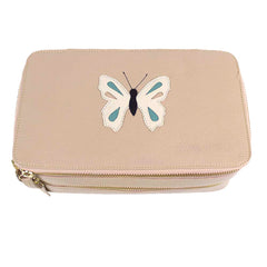 Porta Joias Olga Borboleta em Couro Personalizado