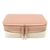 Porta Joias Olga Rose Liso com Off White Liso Pronta Entrega