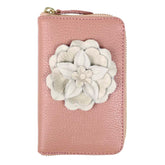 Porta Joias Zíper Camélia em Couro Personalizada