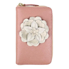 Porta Joias Zíper Camélia em Couro Personalizada