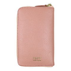 Porta Joias Zíper Camélia em Couro Personalizada