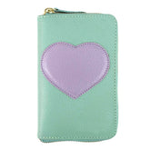 Porta Joias Zíper Coração em Couro Personalizada