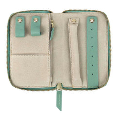 Porta Joias Zíper Coração em Couro Personalizada