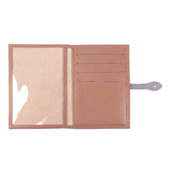 Porta Mini Certidão de Nascimento Bordado Muguet em Couro Personalizado