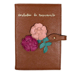 Porta Mini Certidão de Nascimento Le Jardin em Couro Personalizado