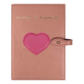 Porta Mini Certidão de Nascimento Coração em Couro Personalizado