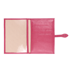 Porta Mini Certidão De Nascimento Borboleta Chiclete com Off White Liso e Algodão Doce Liso Pronta Entrega