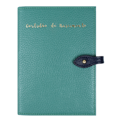 Porta Mini Certidão de Nascimento em Couro Personalizado