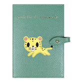 Porta Mini Certidão de Nascimento Onça em Couro Personalizado