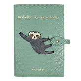 Porta Mini Certidão de Nascimento Bicho Preguiça em Couro Personalizado