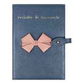 Porta Mini Certidão de Nascimento Laço em Couro Personalizado