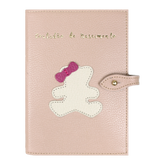 Porta Mini Certidão de Nascimento Little Bear Laço em Couro Personalizado
