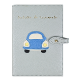 Porta Mini Certidão de Nascimento Little Car em Couro Personalizado