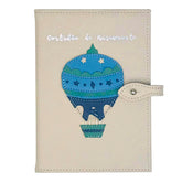 Porta Mini Certidão de Nascimento Balão Otto em Couro Personalizado