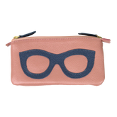 Porta Óculos Duplo em Couro Personalizado