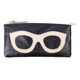 Porta Óculos Lunettes Preto Paris com Off White Lesard Pronta Entrega