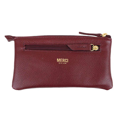 Porta Óculos Zíper Burgundy Liso Pronta Entrega