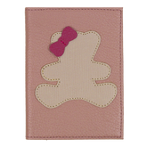 Porta Passaporte Little Bear Laço em Couro Personalizado