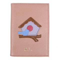 Porta Passaporte Little Bird em Couro Personalizado