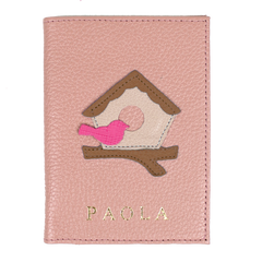 Porta Passaporte Little Bird em Couro Personalizado
