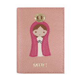 Porta Passaporte Nossa Senhora em Couro Personalizado