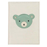 Porta Passaporte Blue Bear em Couro Personalizado