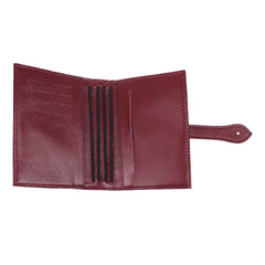Porta Passaporte Boston 4 Burgundy Liso Pronta Entrega