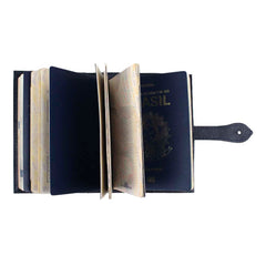 Porta Passaporte Boston 4 em Couro Personalizado