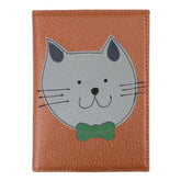 Porta Passaporte Little Cat em Couro Personalizado