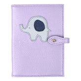Porta Passaporte Duplo Little Elephant Lilás Liso com Cinza Claro Liso e Chumbo Pronta Entrega