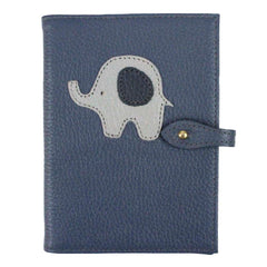 Porta Passaporte Duplo Little Elephant Oceano com Cinza Claro Liso e Chumbo Pronta Entrega