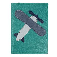 Porta Passaporte Little Plane em Couro Personalizado