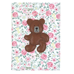 Porta Passaporte Urso Teddy Estampa Bosque em Couro Personalizado