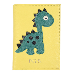 Porta Passaporte Little Dino em Couro Personalizado