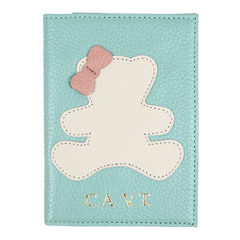 Porta Passaporte Little Bear Laço em Couro Personalizado