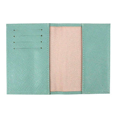 Porta Passaporte Little Bear Menta Prada com Aqua Liso Pronta Entrega