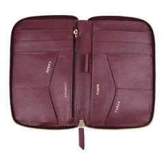 Carteira de Viagem Miami para 6 Passaportes Burgundy Liso Pronta Entrega