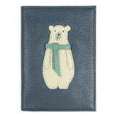Porta Passaporte Urso Polar em Couro Personalizado