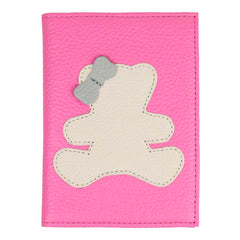 Porta Passaporte Little Bear Laço em Couro Personalizado