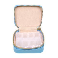 Porta Remédio Aqua Liso com Rosa Orquídea Pronta Entrega