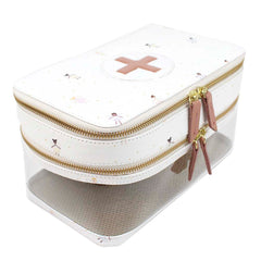 Necessaire Porta Remédio Jumbo Estampa Fadinha em Couro e Vinil Personalizado