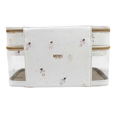 Necessaire Porta Remédio Jumbo Estampa Fadinha em Couro e Vinil Personalizado