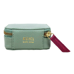 Porta Batom Menta Liso com Fúcsia Liso Pronta Entrega