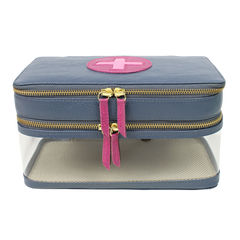 Necessaire Porta Remédio Jumbo em Couro e Vinil Personalizado