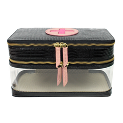 Necessaire Porta Remédio Jumbo em Couro e Vinil Personalizado